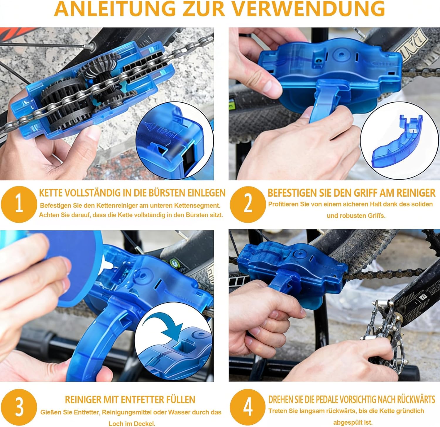 Thumbnail 4 de HOKYYCC Kettenreiniger Fahrradkette – 4-in-1 Kettenreinigungsset für schnelles, schonendes Saubermachen