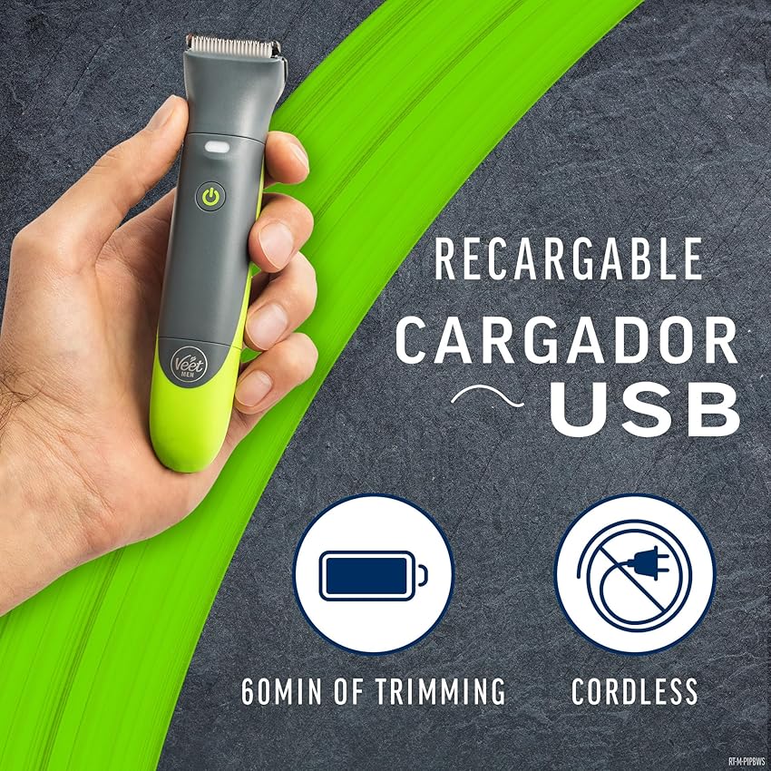 Thumbnail 5 de Veet Total Pro Recortadora Hombre 🌊 Resistente al agua, USB