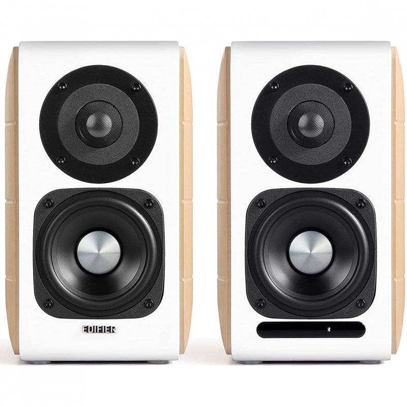 Detalle de Edifier S880DB: Altavoces activos 2.0 en blanco, sonido con detalle y tacto premium