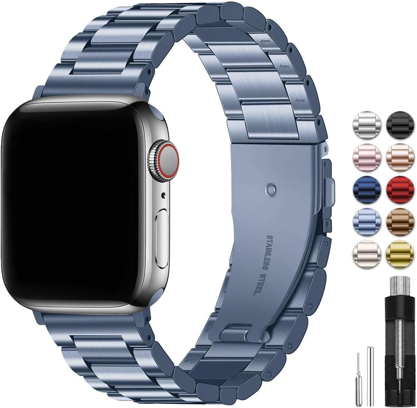 Thumbnail 6 de Fullmosa Metallarmband Apple Watch Schwarz