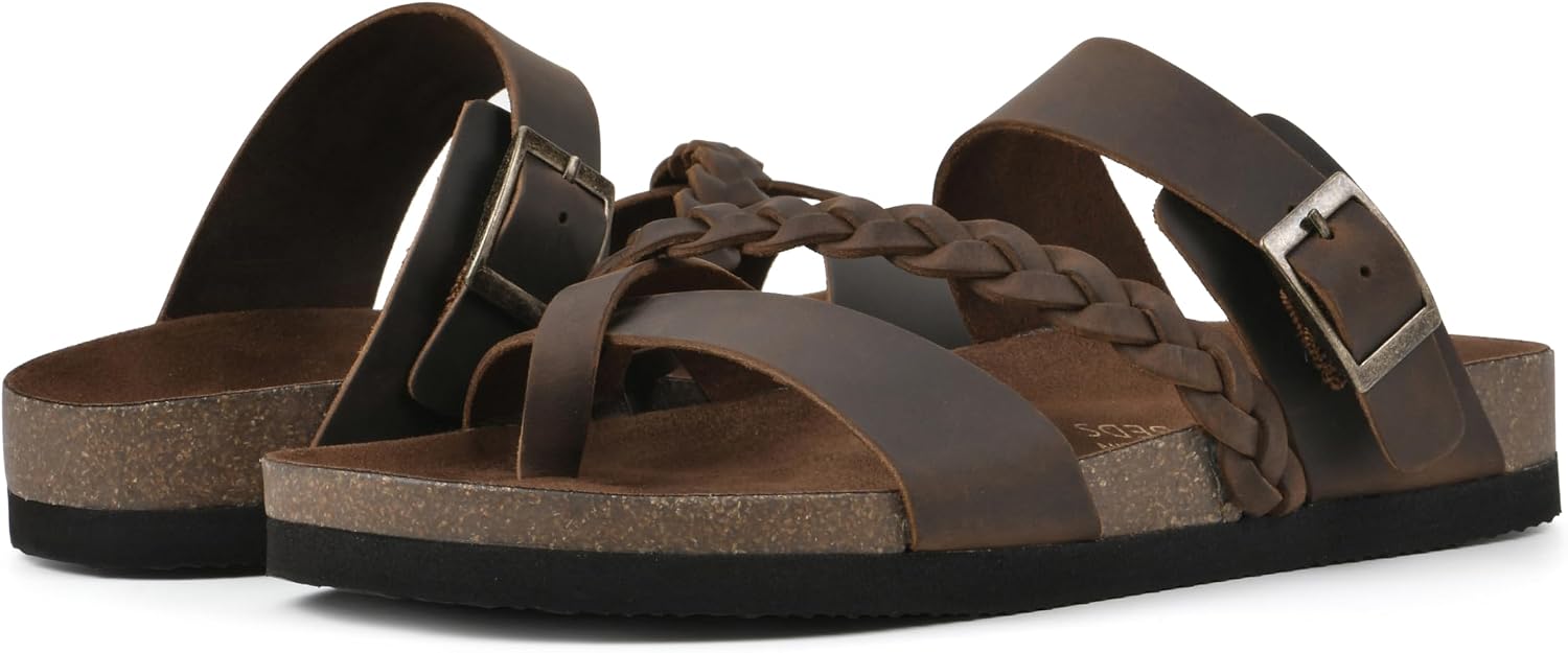 Detalle de WHITE MOUNTAIN Women's Hazy Braided Signature Comfort-Molded Footbed Sandal