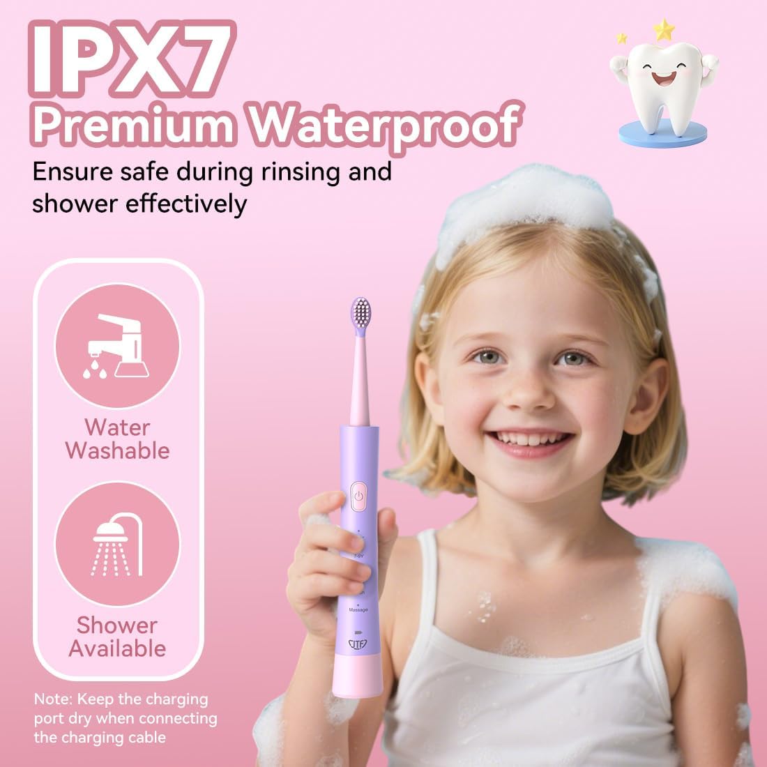 Detalle 2 de JTF Kids Electric Toothbrush 2‑Hour Charge
