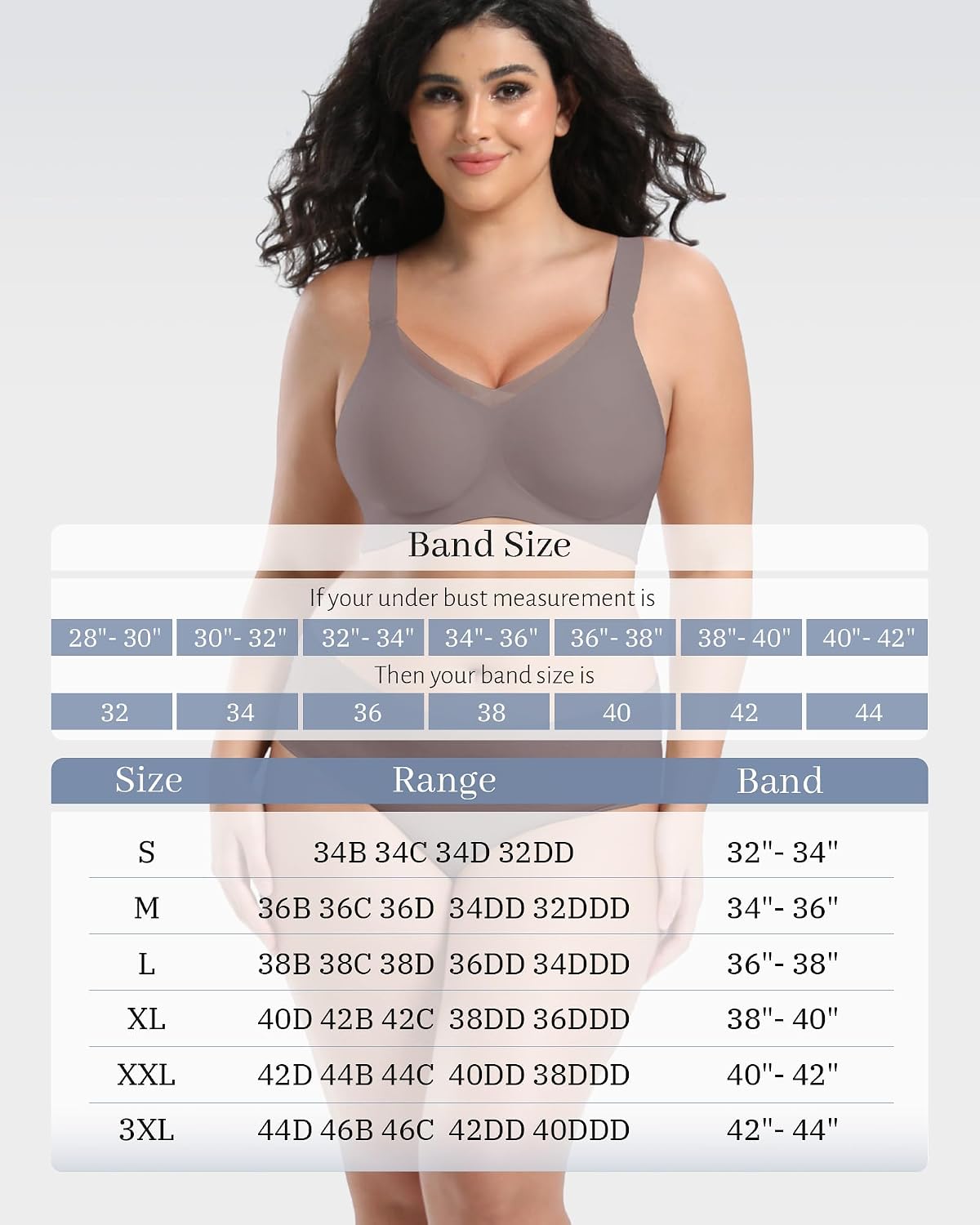 Thumbnail 1 de Gailife Women’s Wireless Jelly Bra, V-Mesh Detail, Full Coverage, No Underwire