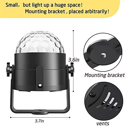 Detalle de Gvoo lampe de scène rotative 360° à LED, 5 W et 7 couleurs RGB