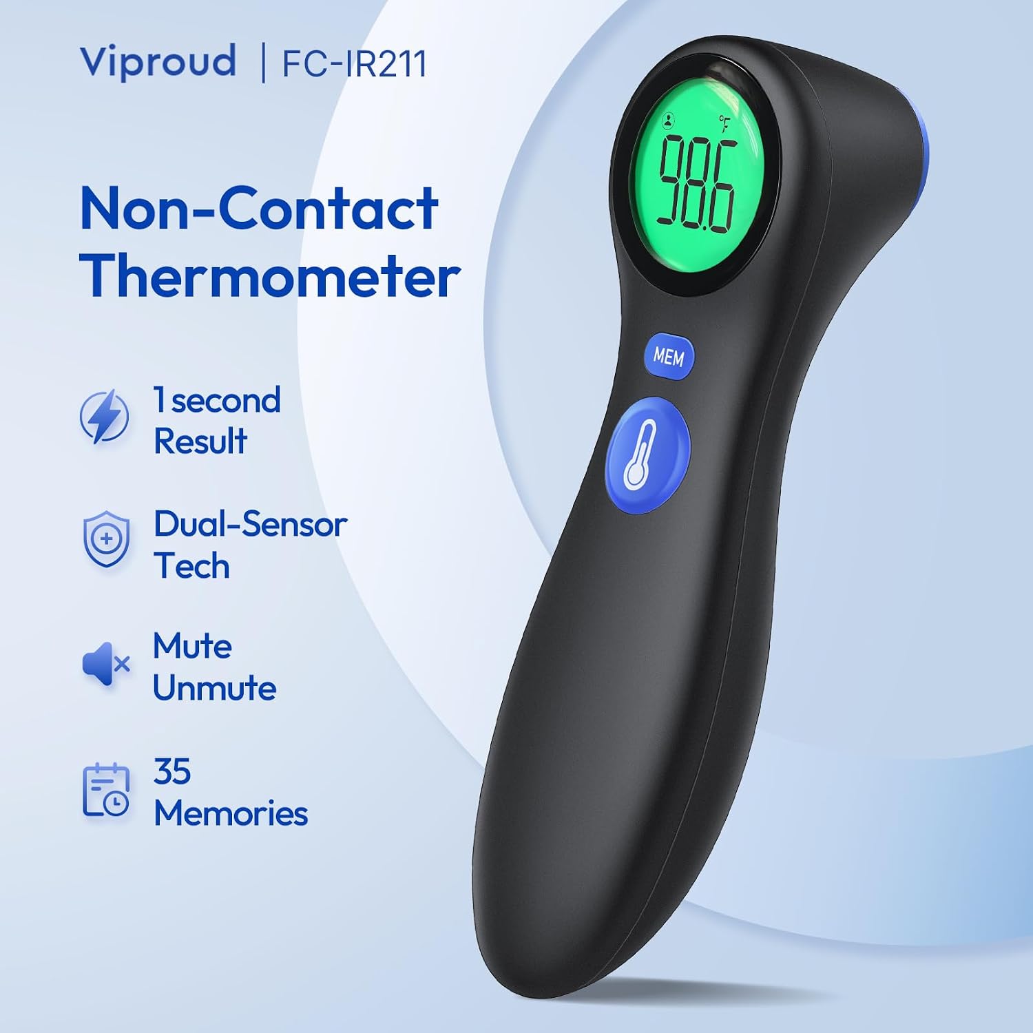 Detalle 2 de Viproud Forehead Thermometer, 1-Second Reading