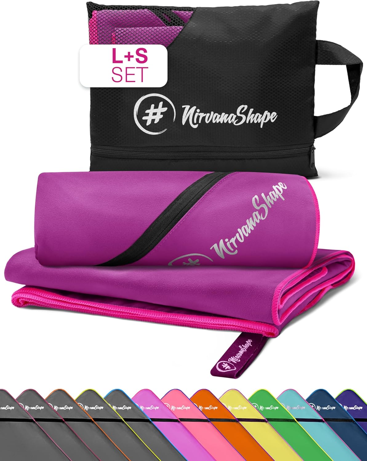 Thumbnail 6 de NirvanaShape Serviettes Microfibre – absorbantes, légères et à séchage rapide pour le voyage, le sport et le bien‑être