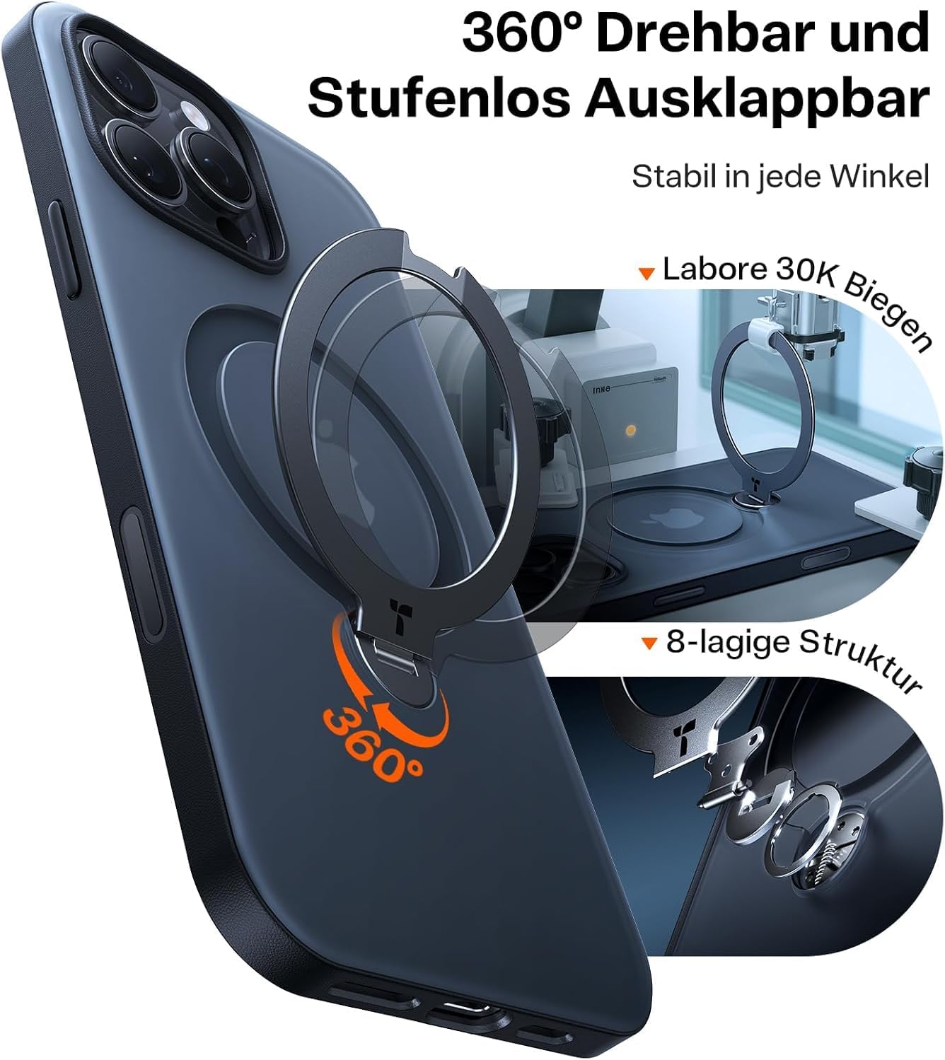 Thumbnail 6 de TORRAS Ostand Q3 Spin iPhone 16 Pro Hülle
