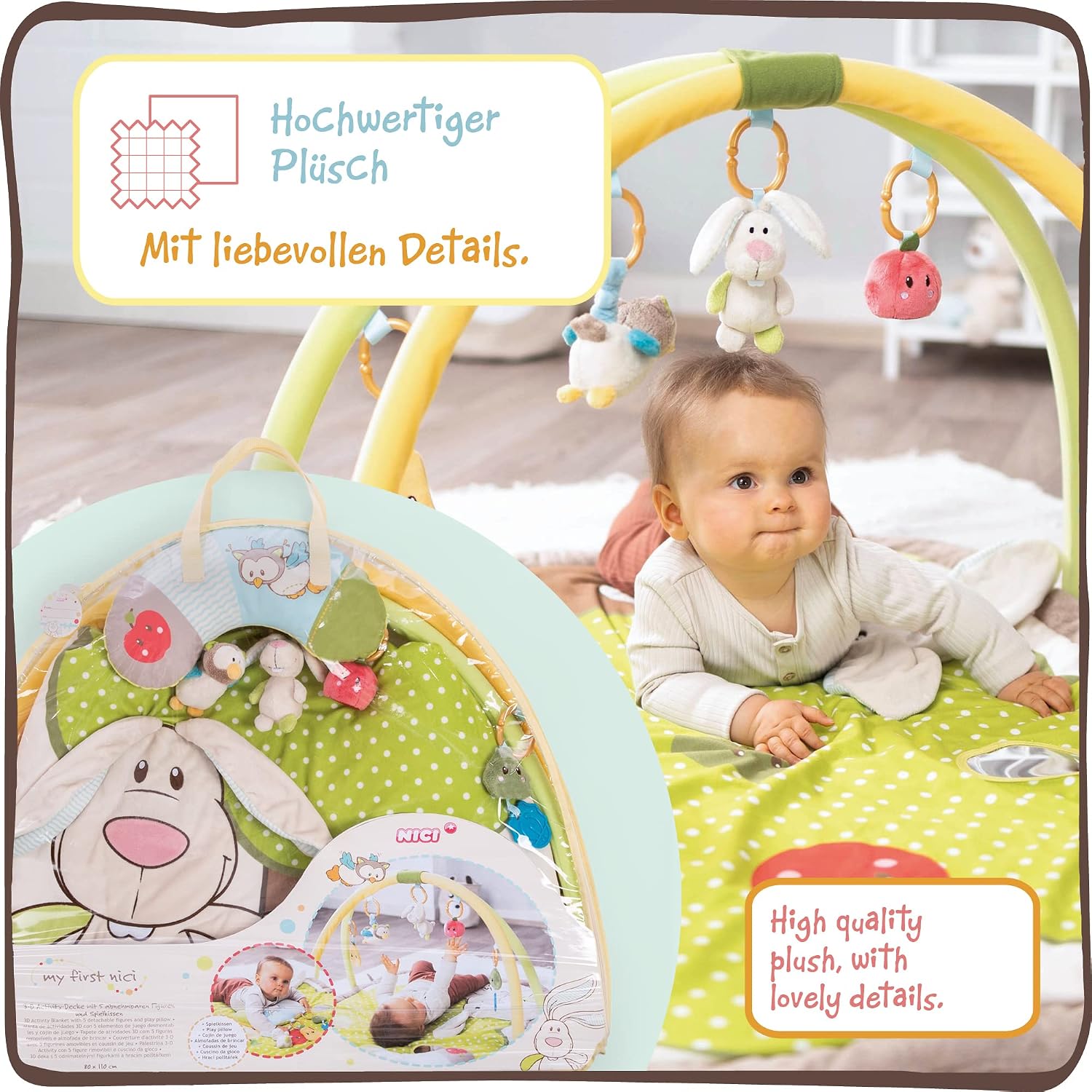 Thumbnail 4 de NICI 48510 – kocyk edukacyjny 80 x 110 cm z pałąkiem i 5 figurkami