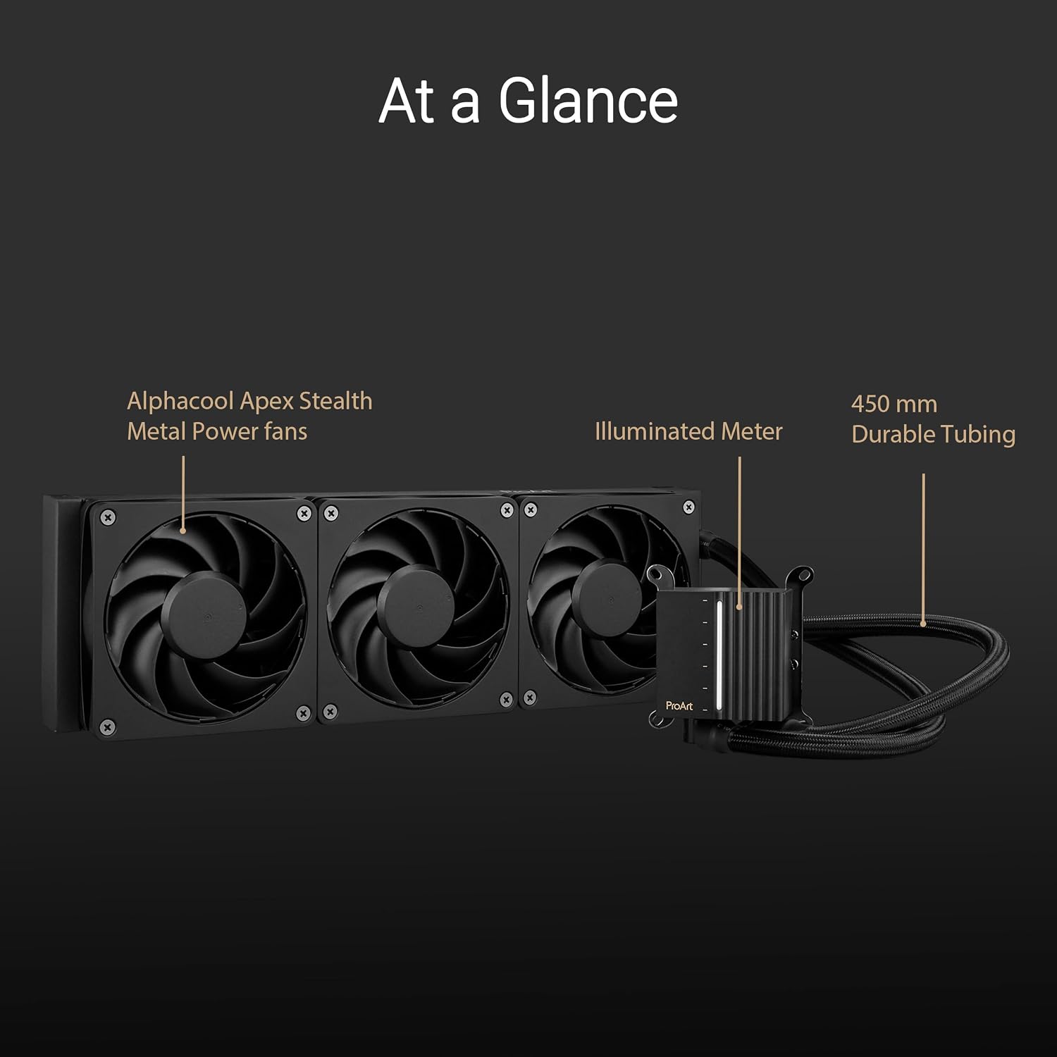Detalle de ASUS liquid CPU cooler 360 mm