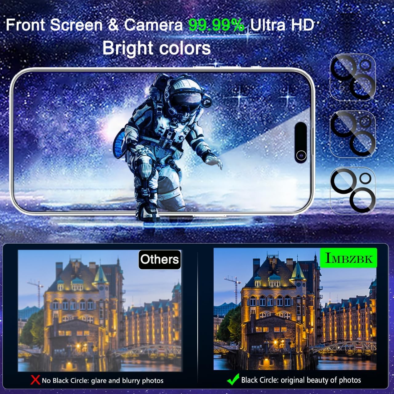 Thumbnail 6 de IMBZBK Protection Verre Trempé iPhone 15 6,1"