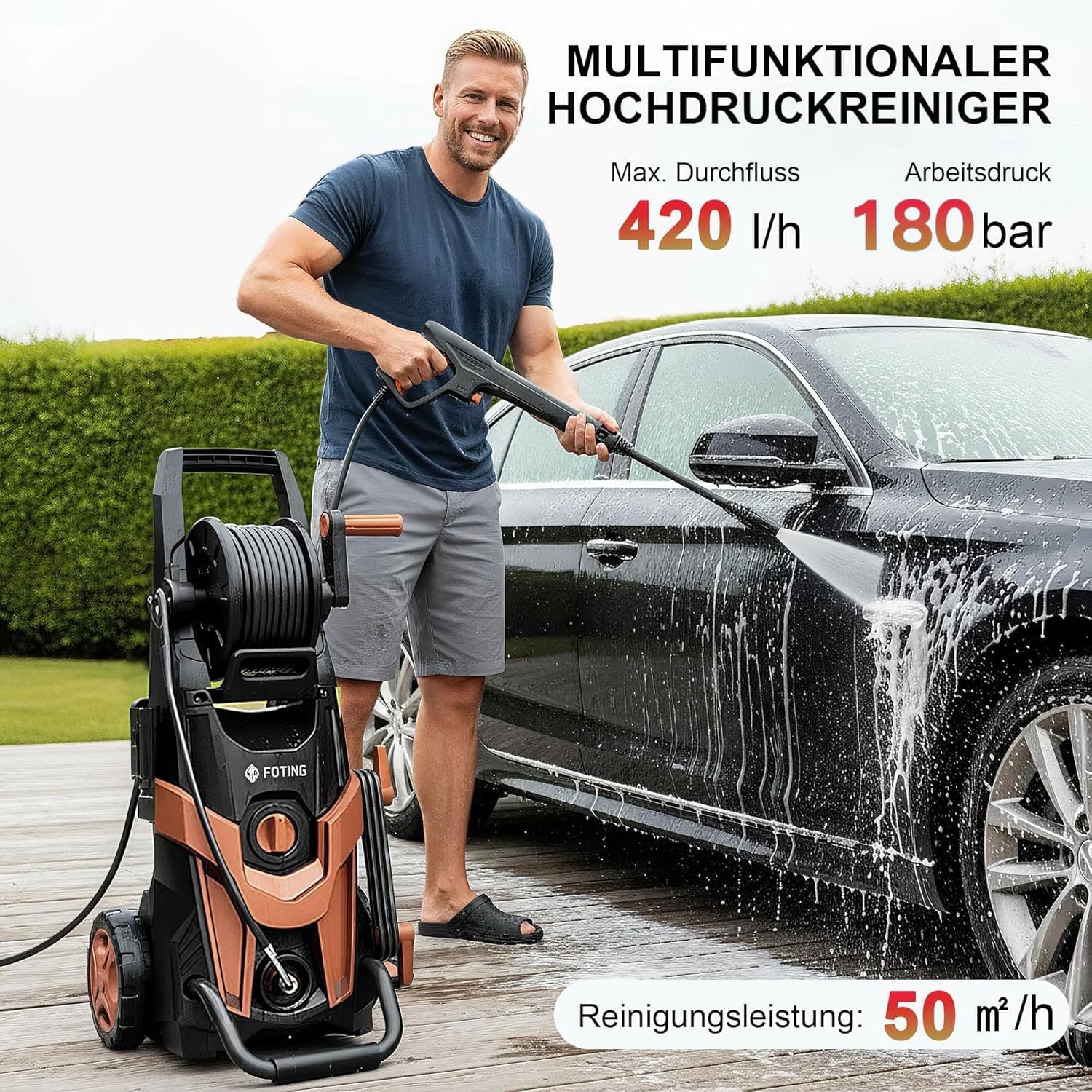 Thumbnail 1 de Hochdruckreiniger 180 Bar mit 6-in-1-Düse
