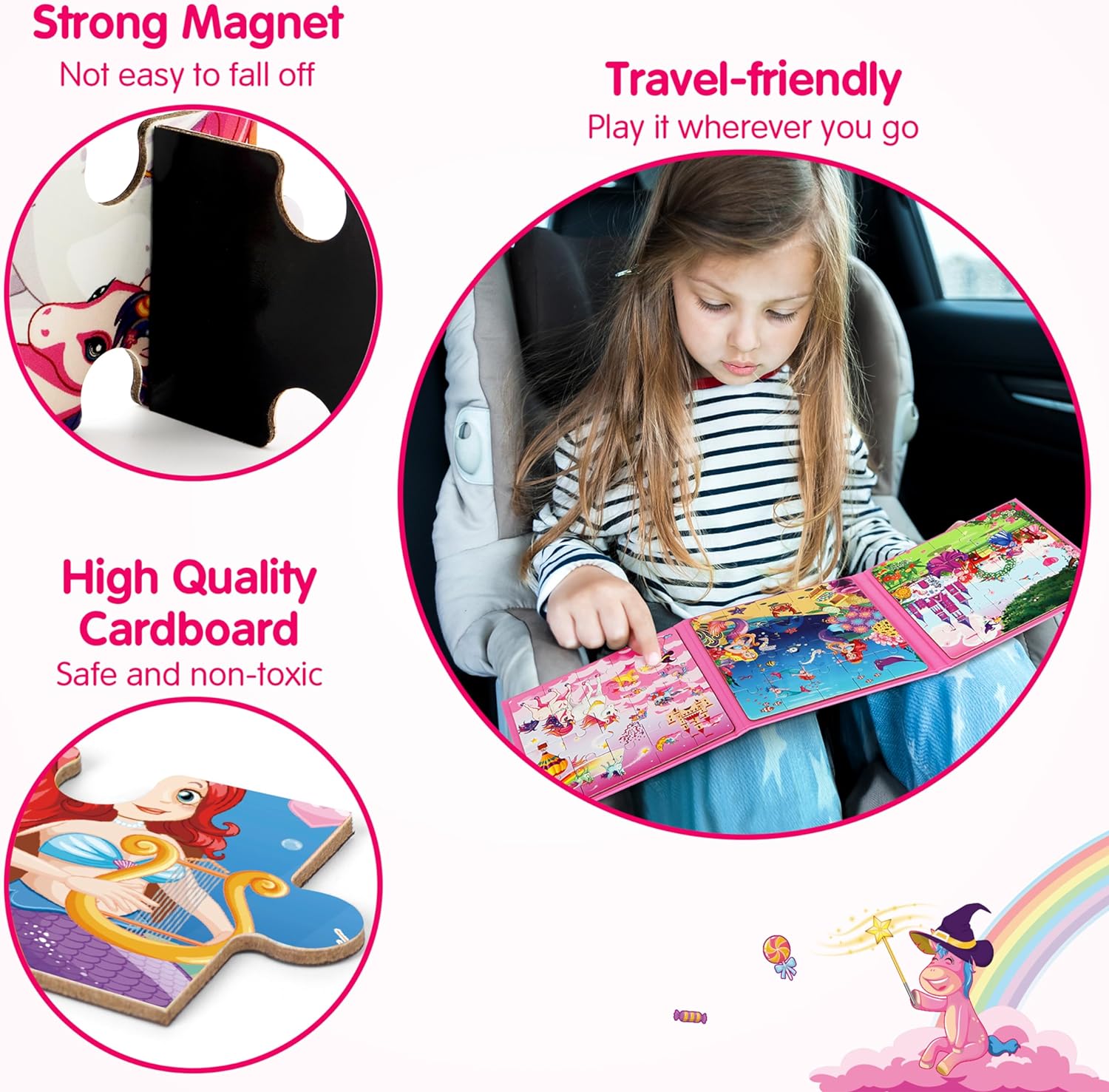 Thumbnail 2 de SYNARRY Unicorn Magnetic Puzzles for Girls
