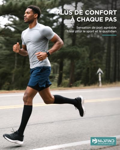Thumbnail 6 de Niofind Chaussettes de Compression Homme & Femme – 2 Paires, 65% Coton