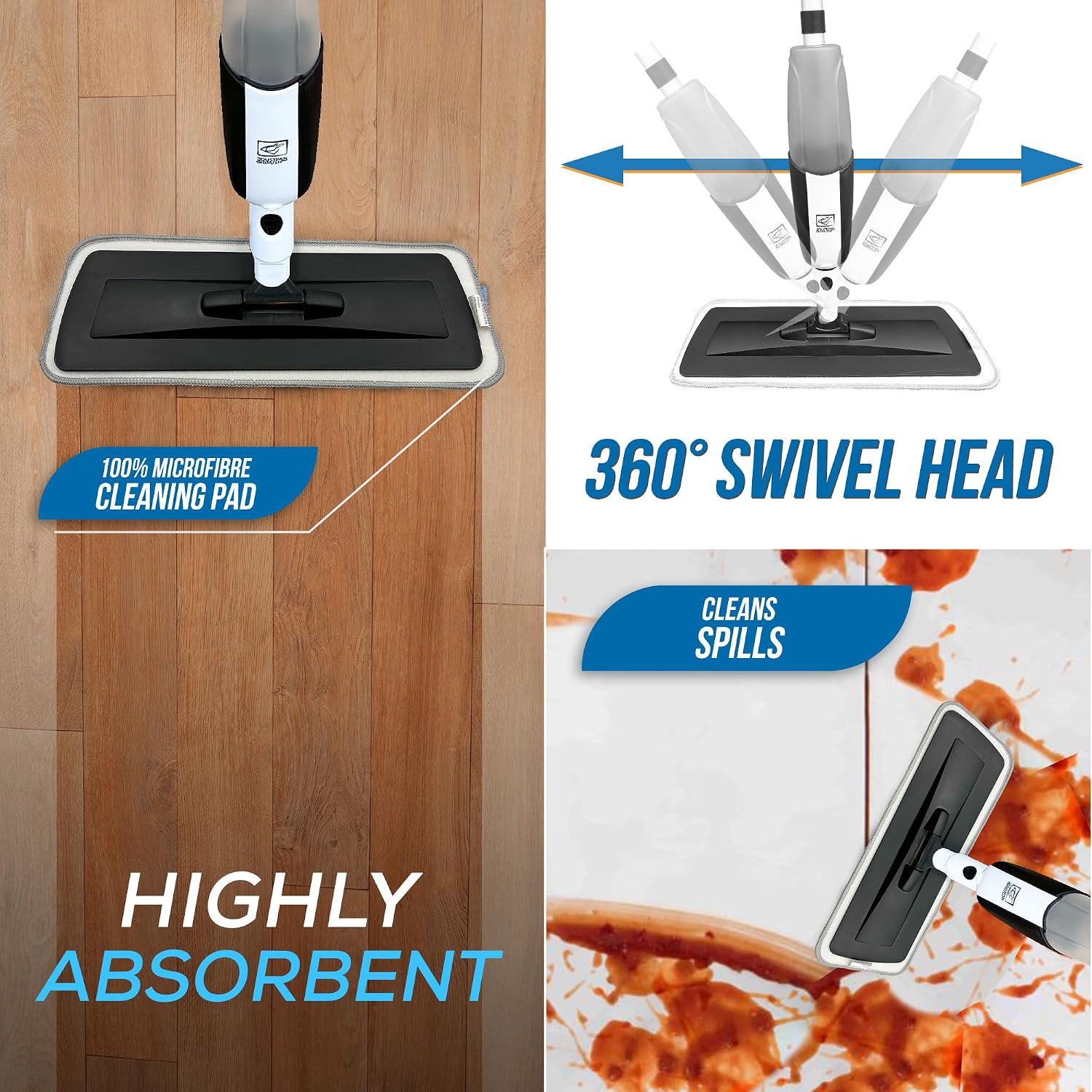 Thumbnail 6 de TDBS Spray Mop with Washable Pads 360°