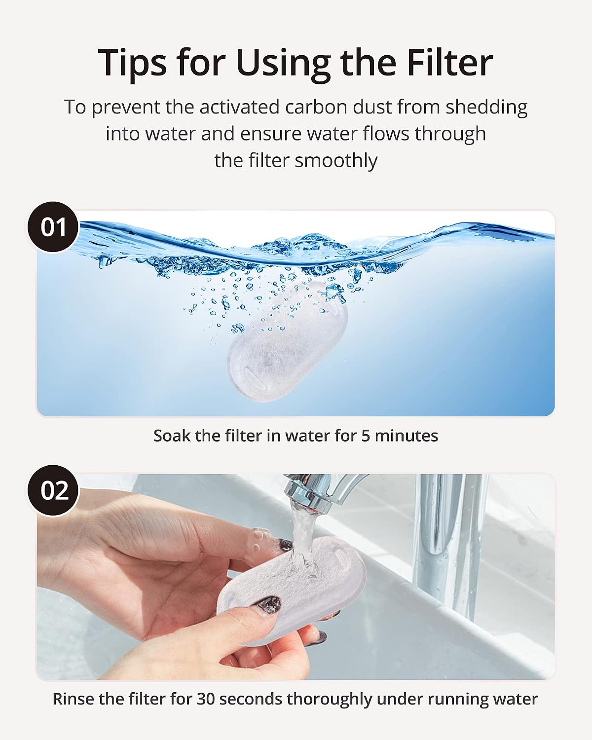 Detalle 2 de Petace Ersatzfilter 3.2L für Katzenbrunnen