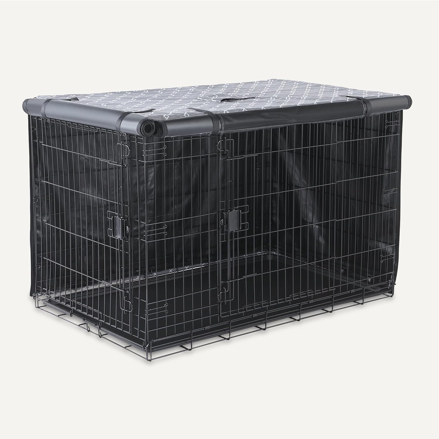 Detalle de Amazon Basics Hundekäfigabdeckungen, 121,9 cm – Privatsphären-Schutz für Drahtkisten