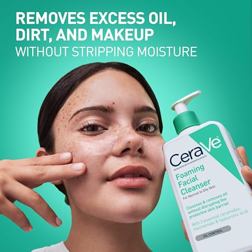 Detalle de CeraVe Foaming Facial Cleanser for Oily Skin (16 fl oz)