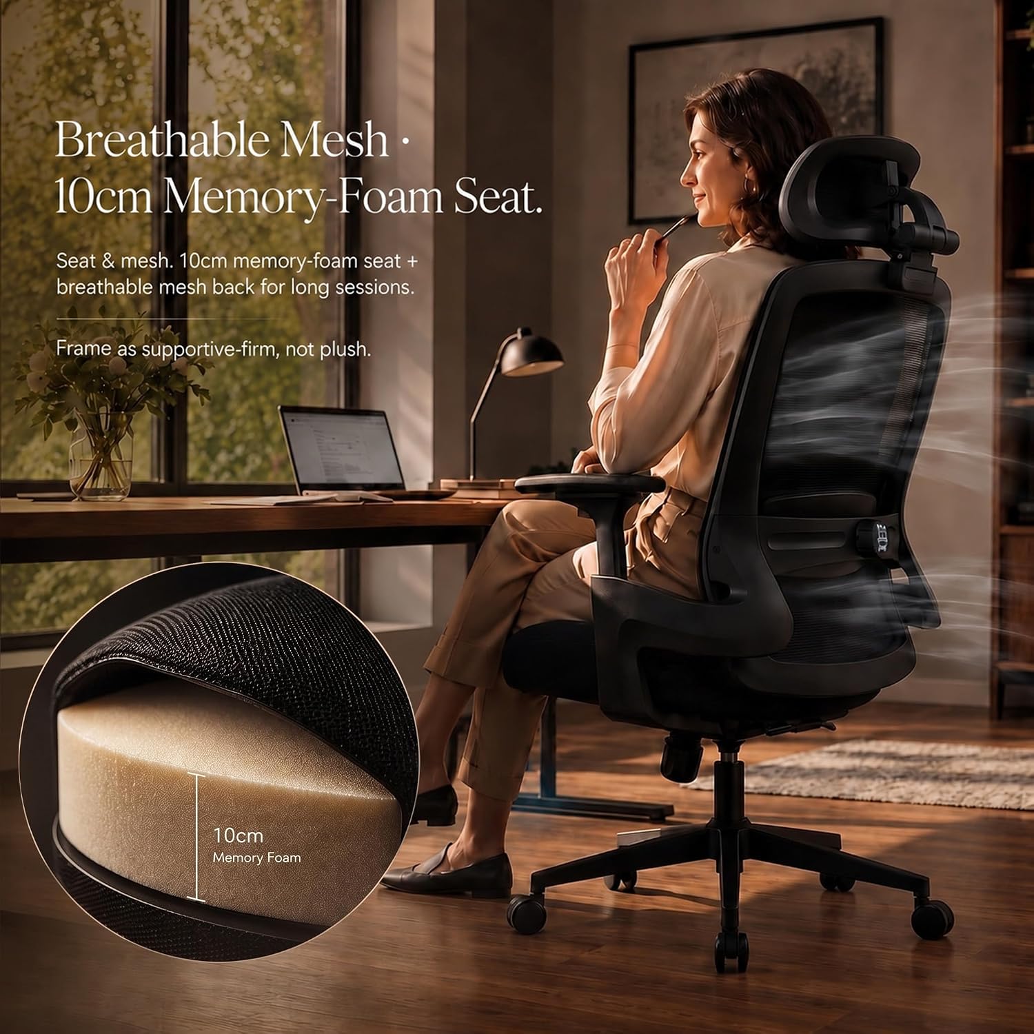 Thumbnail 5 de Realm of Thrones AVALON Ergonomic Office Chair – Black