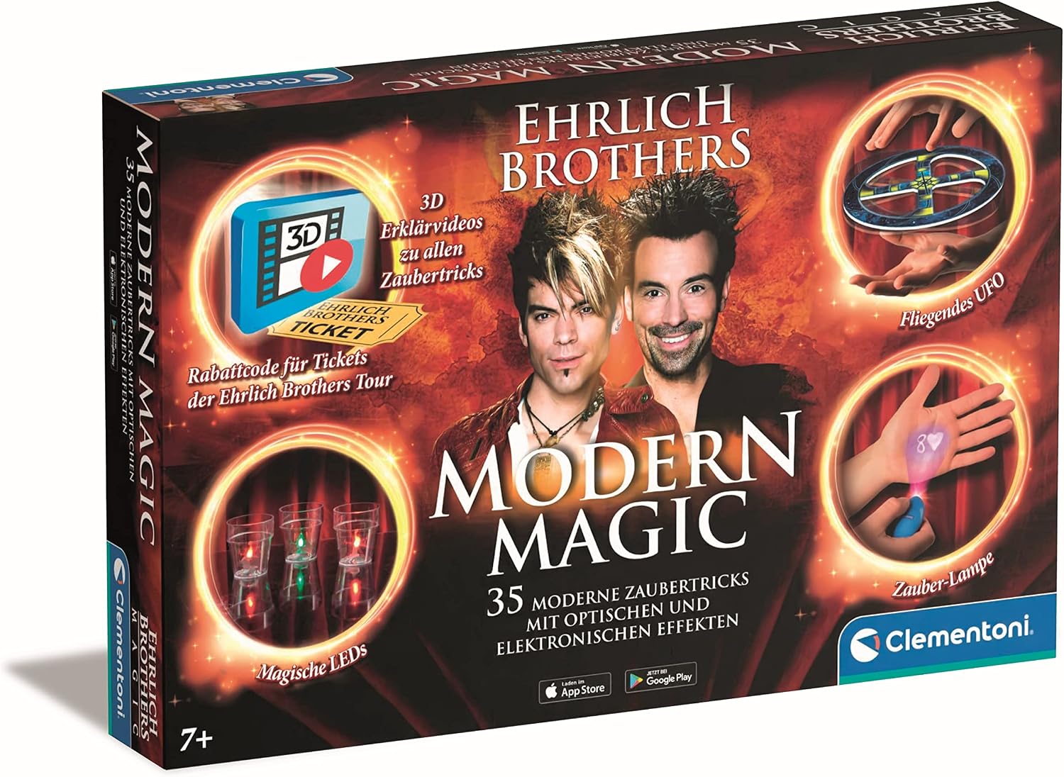 Detalle de Clementoni Ehrlich Brothers Modern Magic Zauberkasten 3D-Erklärvideos