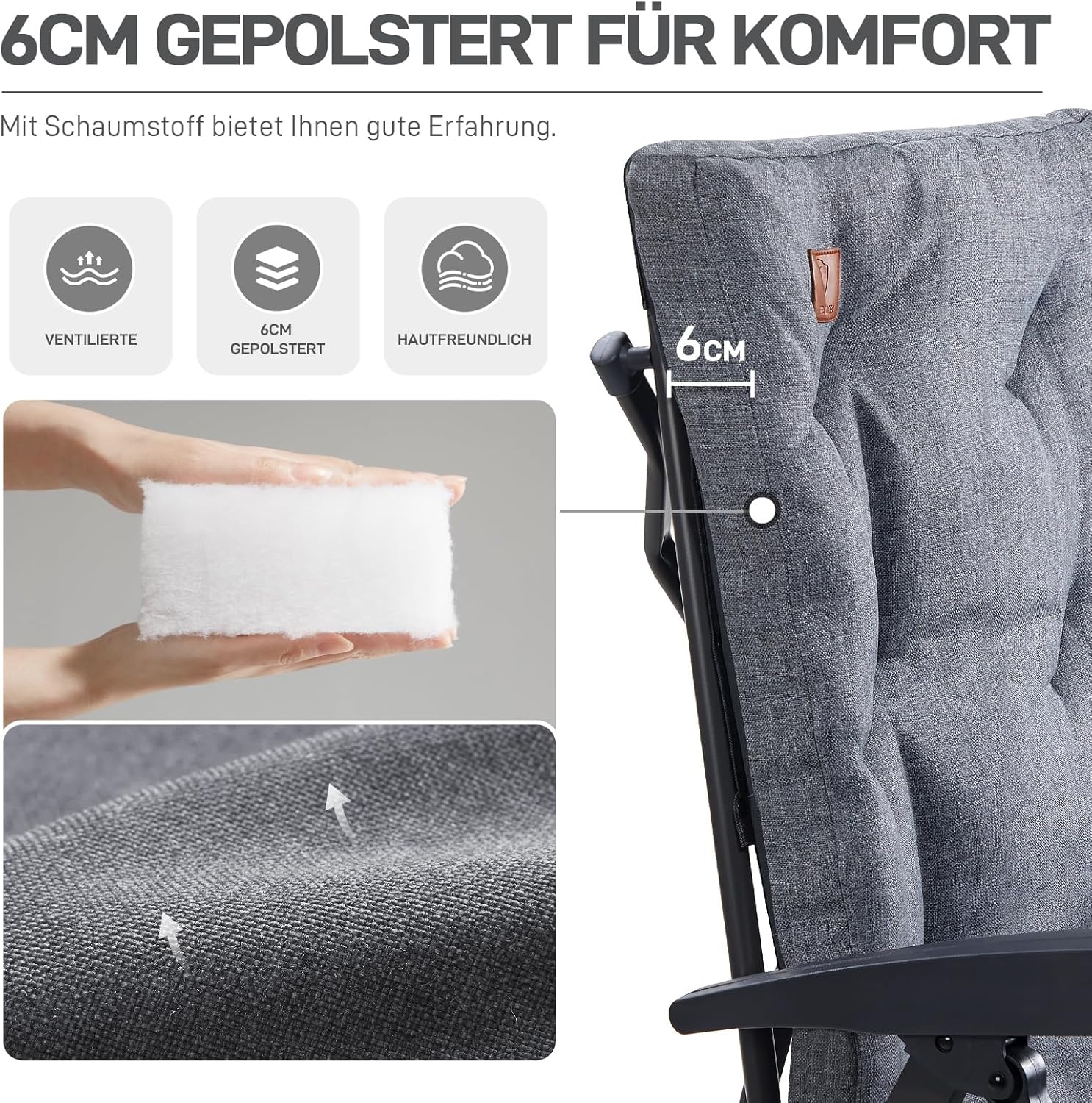 Thumbnail 4 de EVER ADVANCED Campingstuhl 150 kg