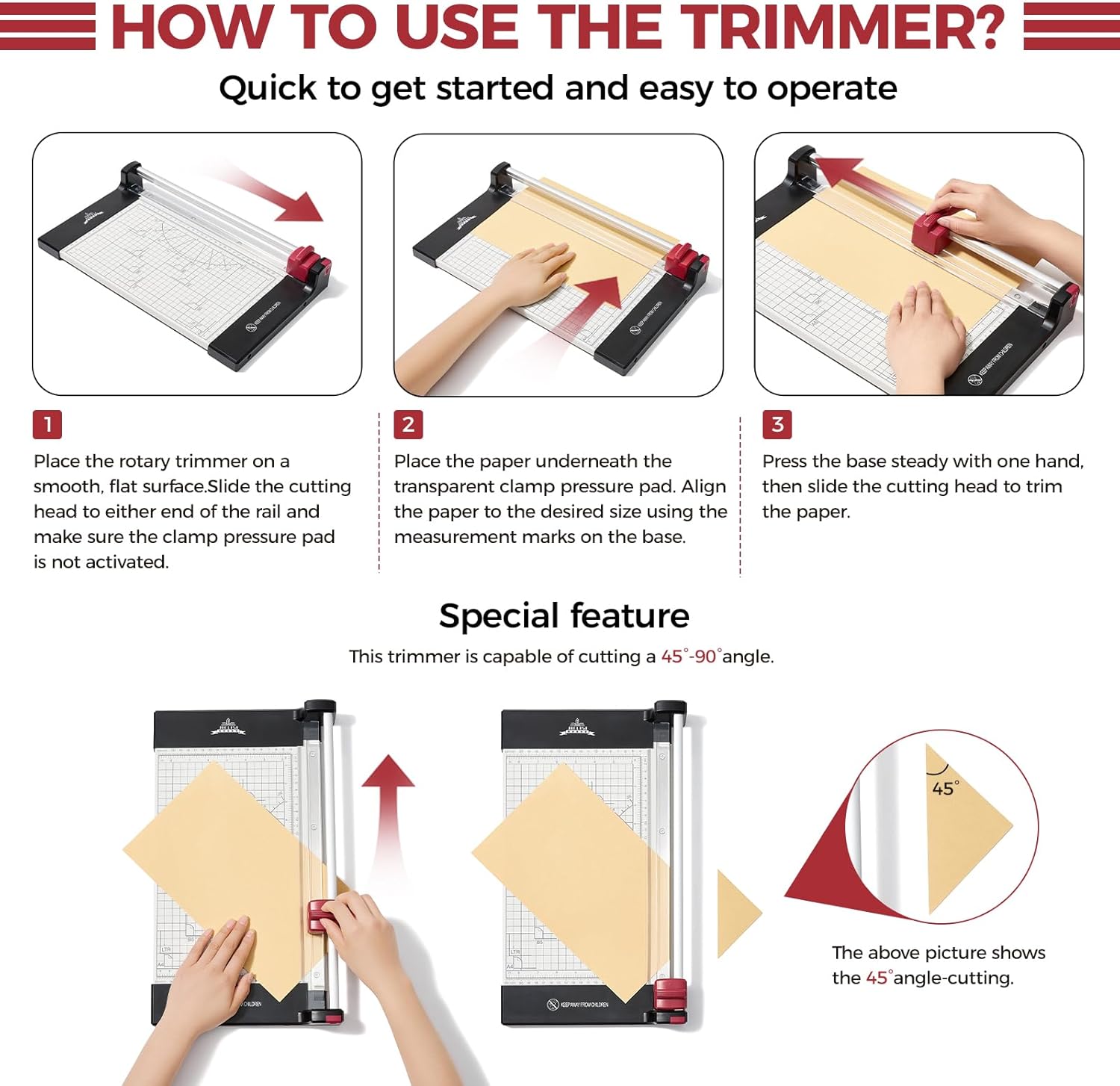 Thumbnail 6 de JIELISI Rotary Paper Trimmer 12-inch cut