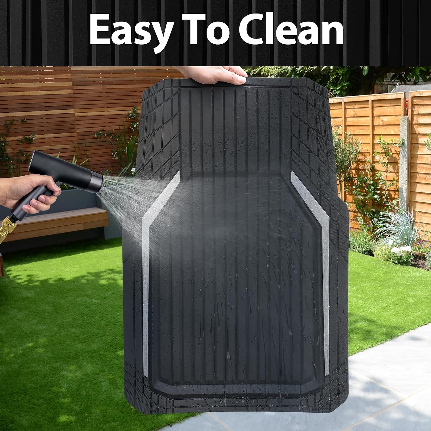 Detalle 2 de CAR PASS Heavy Duty Rubber Floor Mats 3pcs