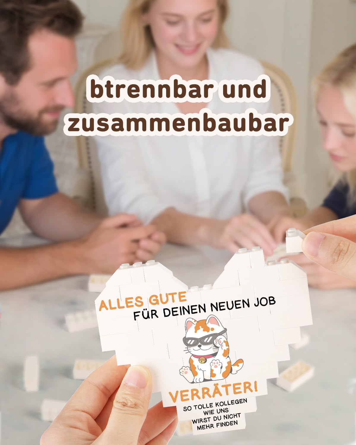 Detalle de PRSTENLY Herzförmige Plakette – Dekoration als Abschiedsgeschenk für Kollegin