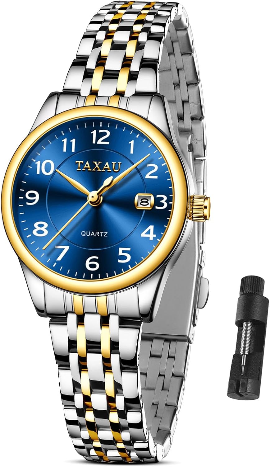 Detalle de Taxau Damen Armbanduhr Quarz mit Datum