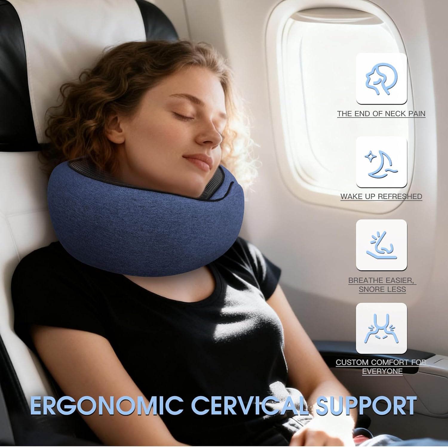 Detalle de Dujuanus Memory Foam Travel Neck Pillow