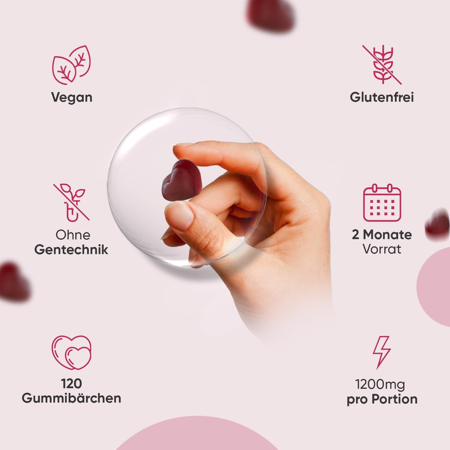 Thumbnail 5 de Ashwagandha Gummies (WeightWorld) – 120 vegane Gummibärchen mit 1.200 mg pro Portion, Himbeergeschmack