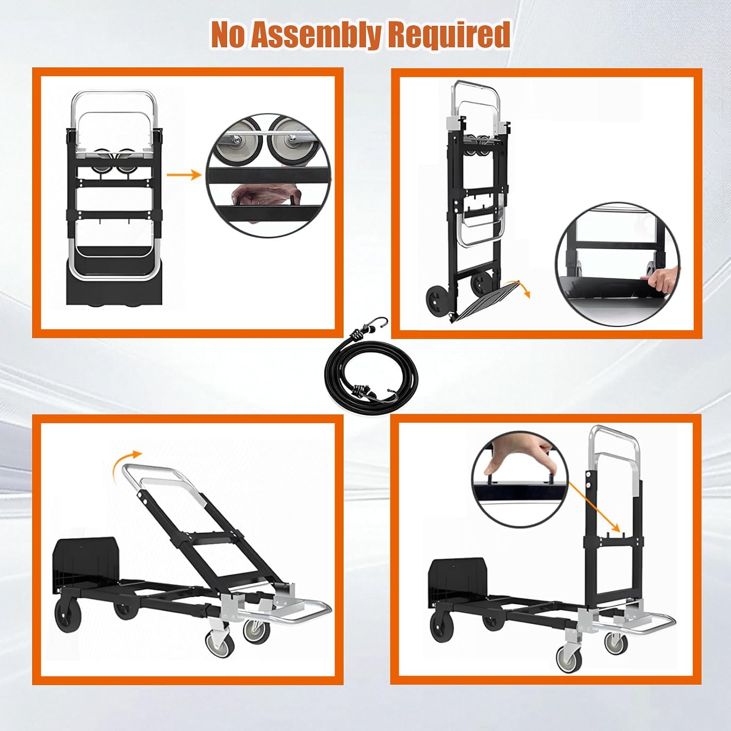 Detalle 1 de Dolly Cart with Wheels, 500 lb Capacity