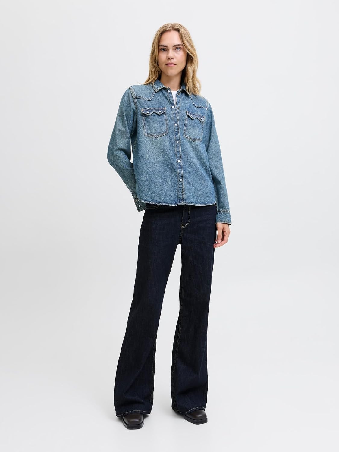 Detalle de JJXX Women's Jxrome Flared Mw Jeans C248 DNM Sn