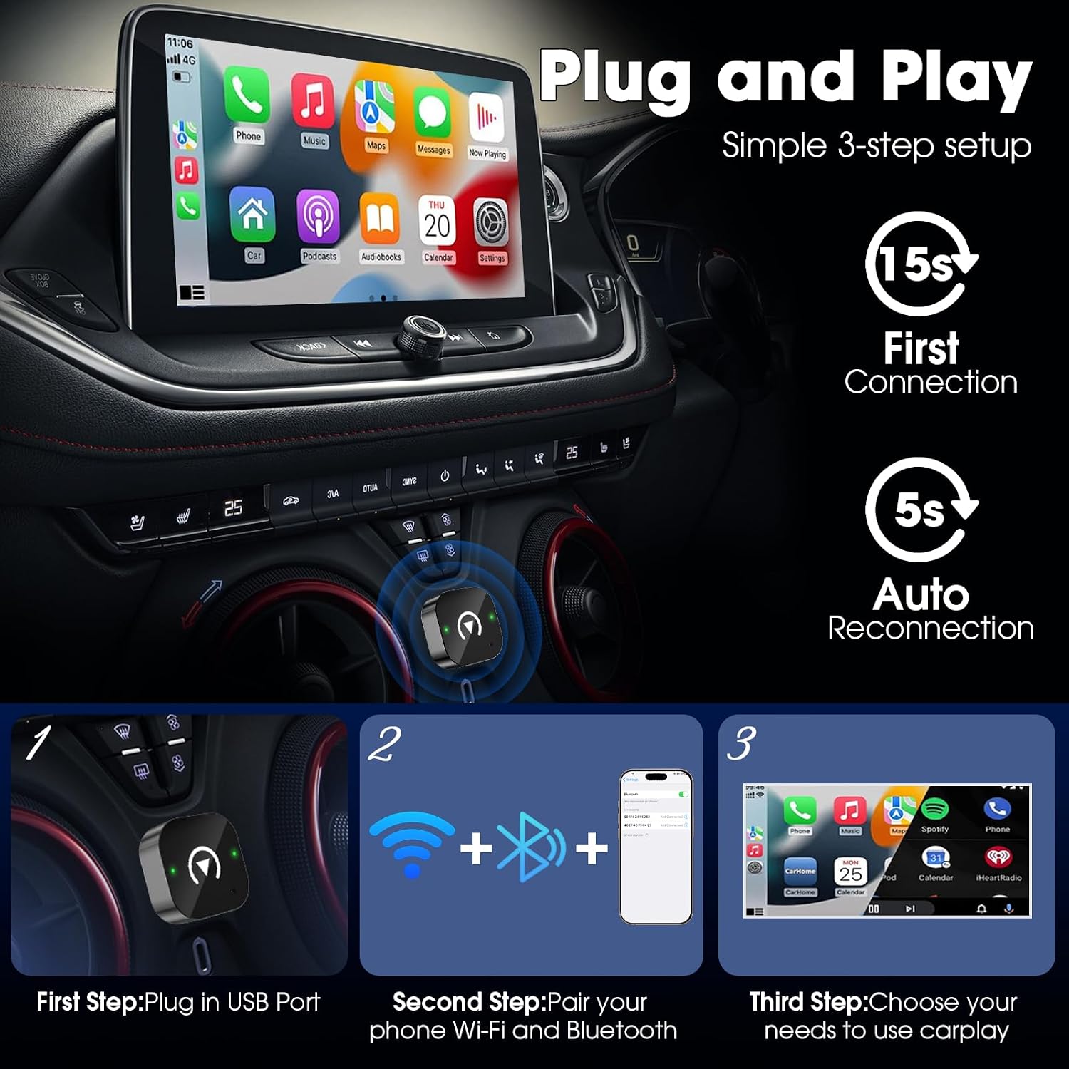 Detalle 2 de Wireless CarPlay Adapter 2025