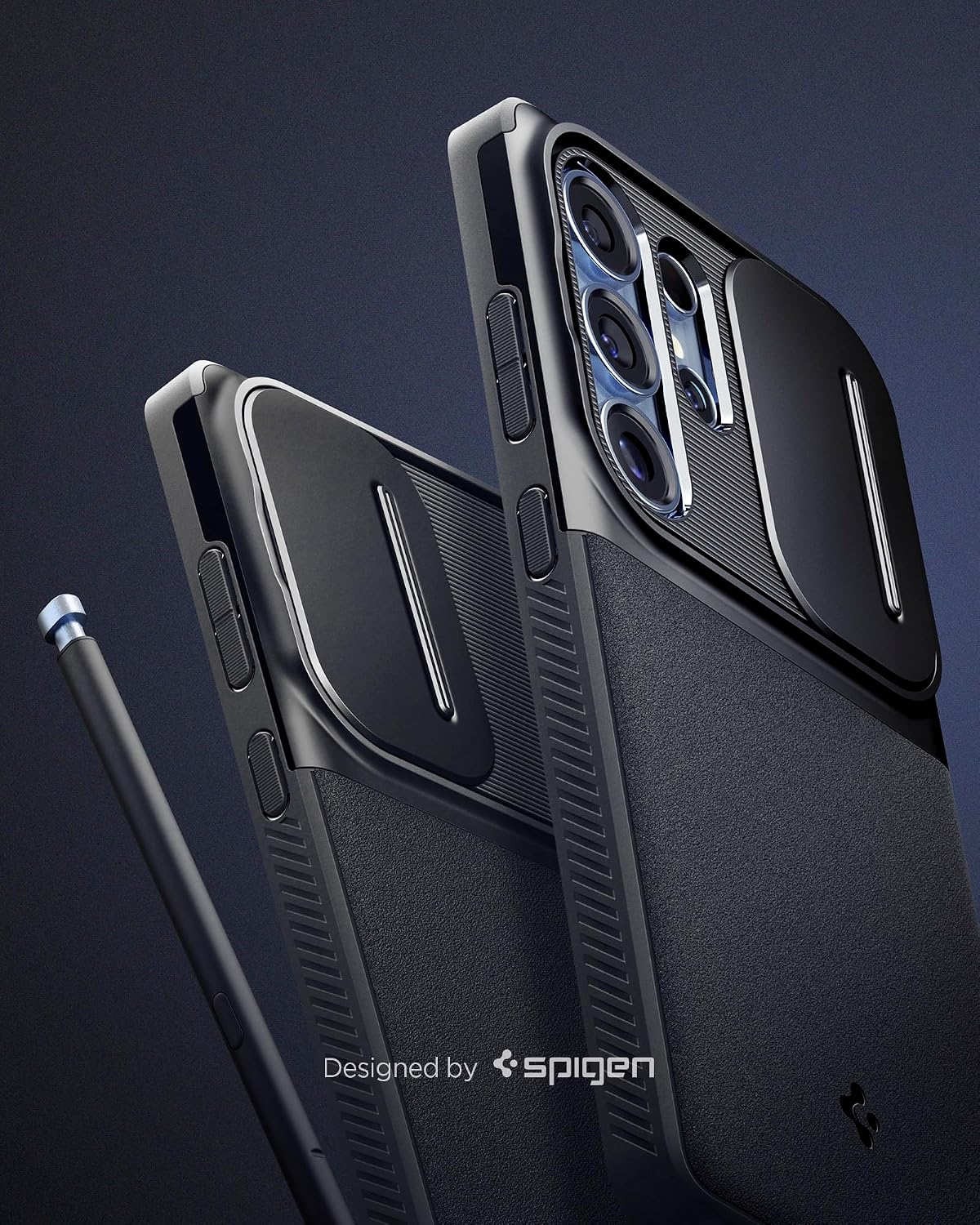 Detalle de Spigen Optik Armor pour Samsung Galaxy S25 Ultra – coque noire avec protection des caméras