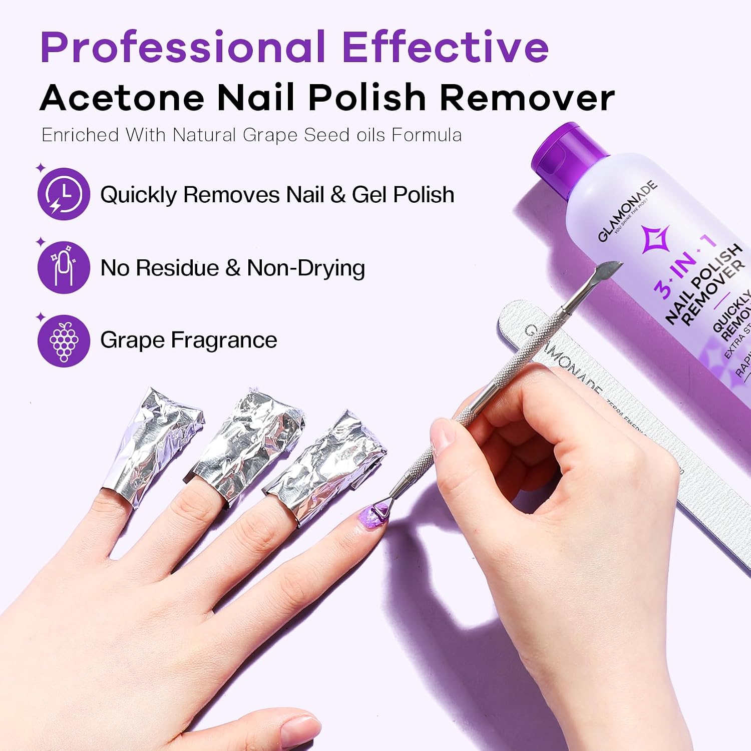 Detalle 2 de Glamonade Acetone Gel Remover 8 Fl Oz