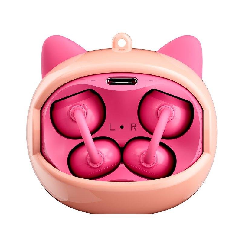 Detalle de Blackview Airbuds K1: Auriculares inalámbricos para niños con estuche giratorio rosa