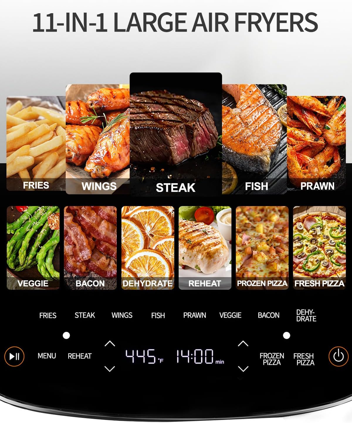 Thumbnail 5 de EDENPEER Extra Large Air Fryer 6 QT ๐
