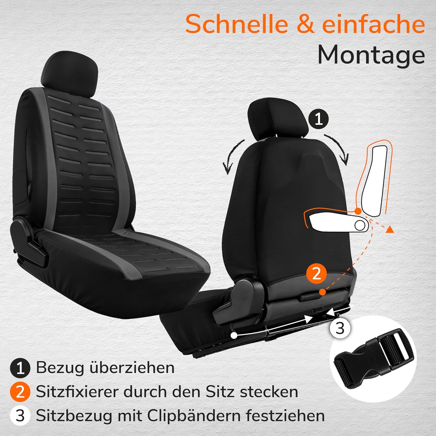 Thumbnail 6 de Upgrade4cars Upgrade4cars Autositzbezüge Set blau