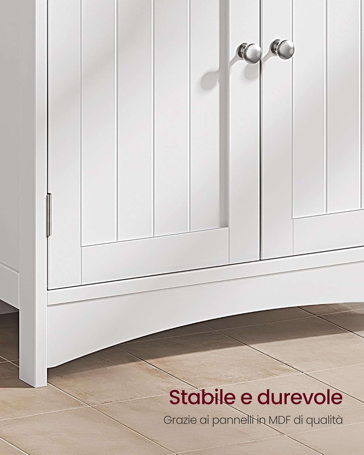 Thumbnail 5 de VASAGLE Mobile Sottolavabo con 2 Ante – 30 x 60 x 60 cm, Bianco Nuvola BBC100WH01
