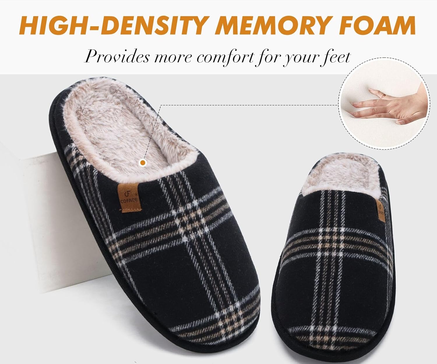 Detalle 2 de COFACE Cozy Memory Foam Slippers Size 7-15
