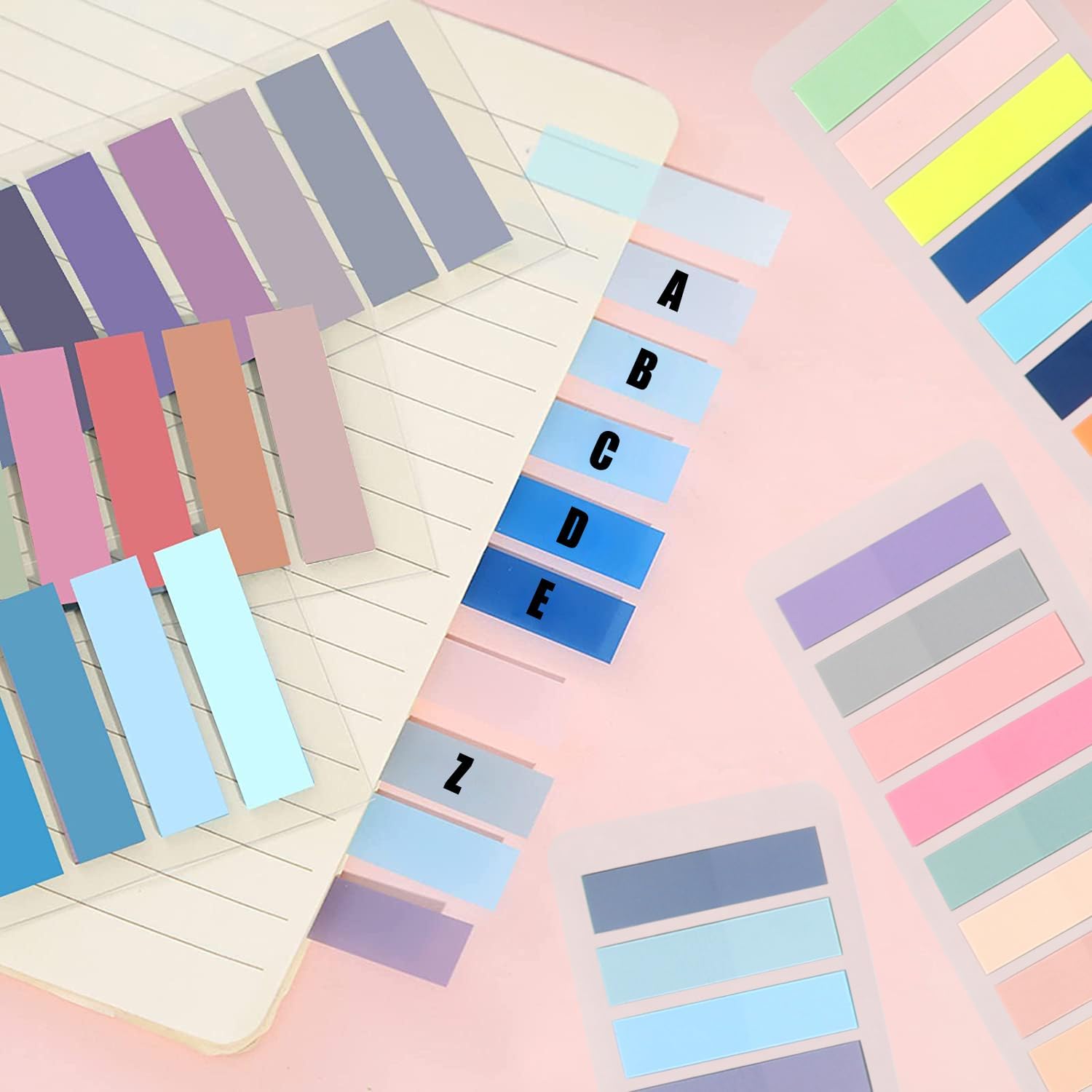 Detalle de YOUYAYA sticky_1015X1 plakstrips, 3.200 transparante tabs in 16 kleuren
