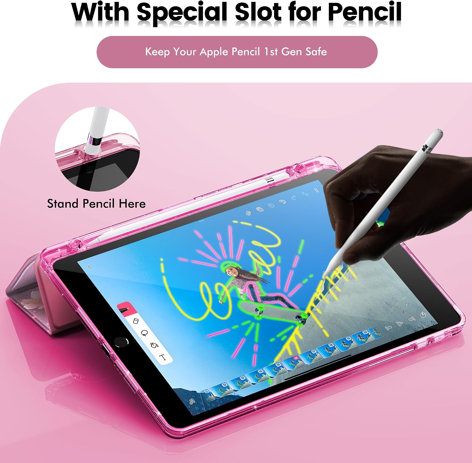 Detalle de iPad 10.2 case Blossom Pink Glow
