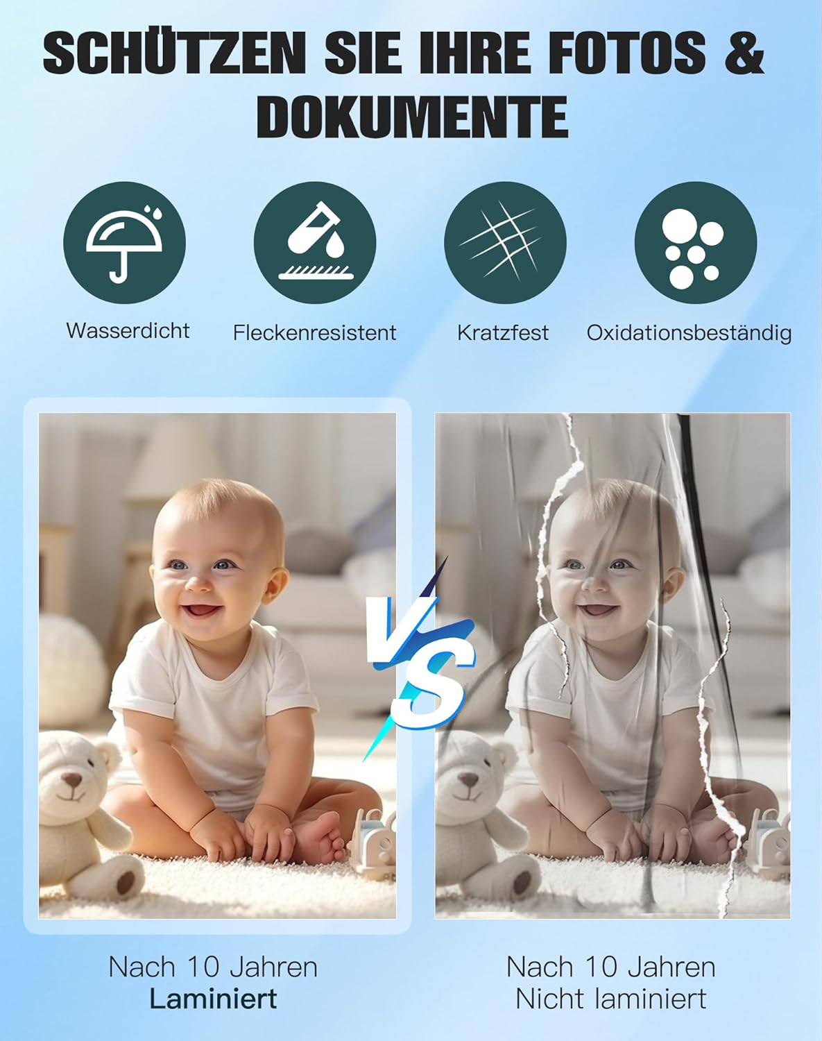 Thumbnail 6 de OidoZac A3 Laminiergerät mit 20 Laminierfolien – Heiß- und Kaltlaminierung, integrierter Papierschneider und Eckenabrunder