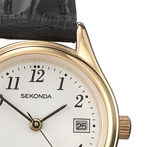 Detalle 2 de Sekonda Robinson Women’s Analogue Watch, 25mm Black Strap, 30m Water Resistance
