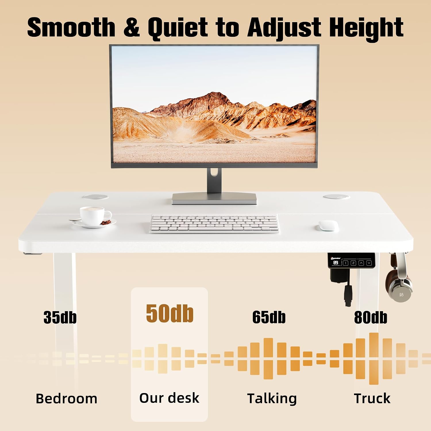 Thumbnail 6 de ERGOMAKER Electric Height Adjustable Desk 80x60 cm