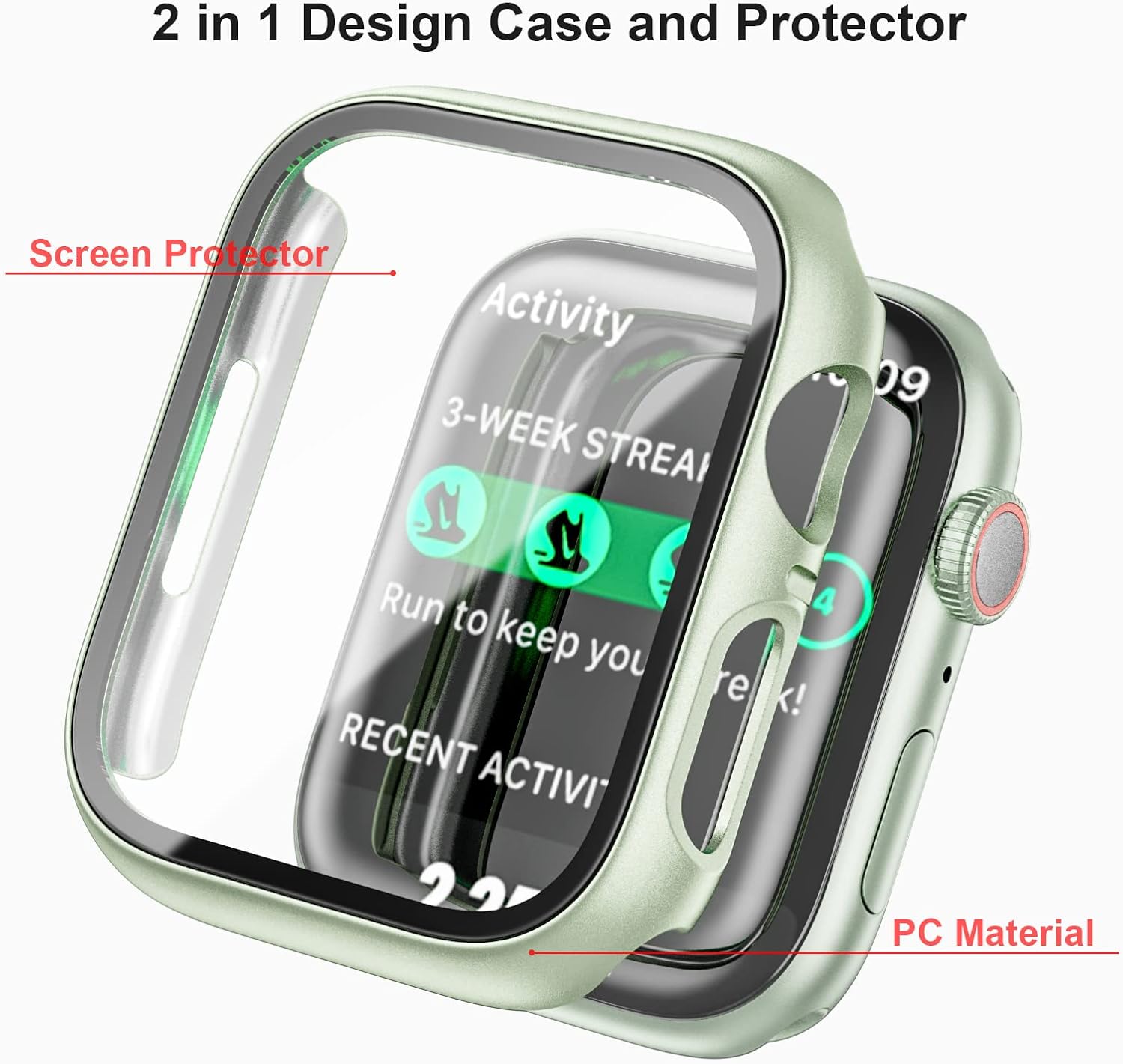 Detalle de Haojavo Apple Watch SE Series 6 5 4 Case, 40mm Tempered Glass, 16-Pack