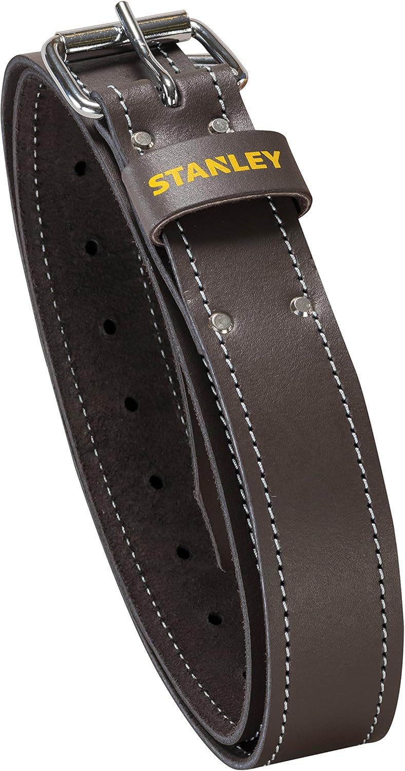 Thumbnail 2 de Stanley STST1-80119 Dark Brown Leather Tool Belt with Adjustable Roller Buckle