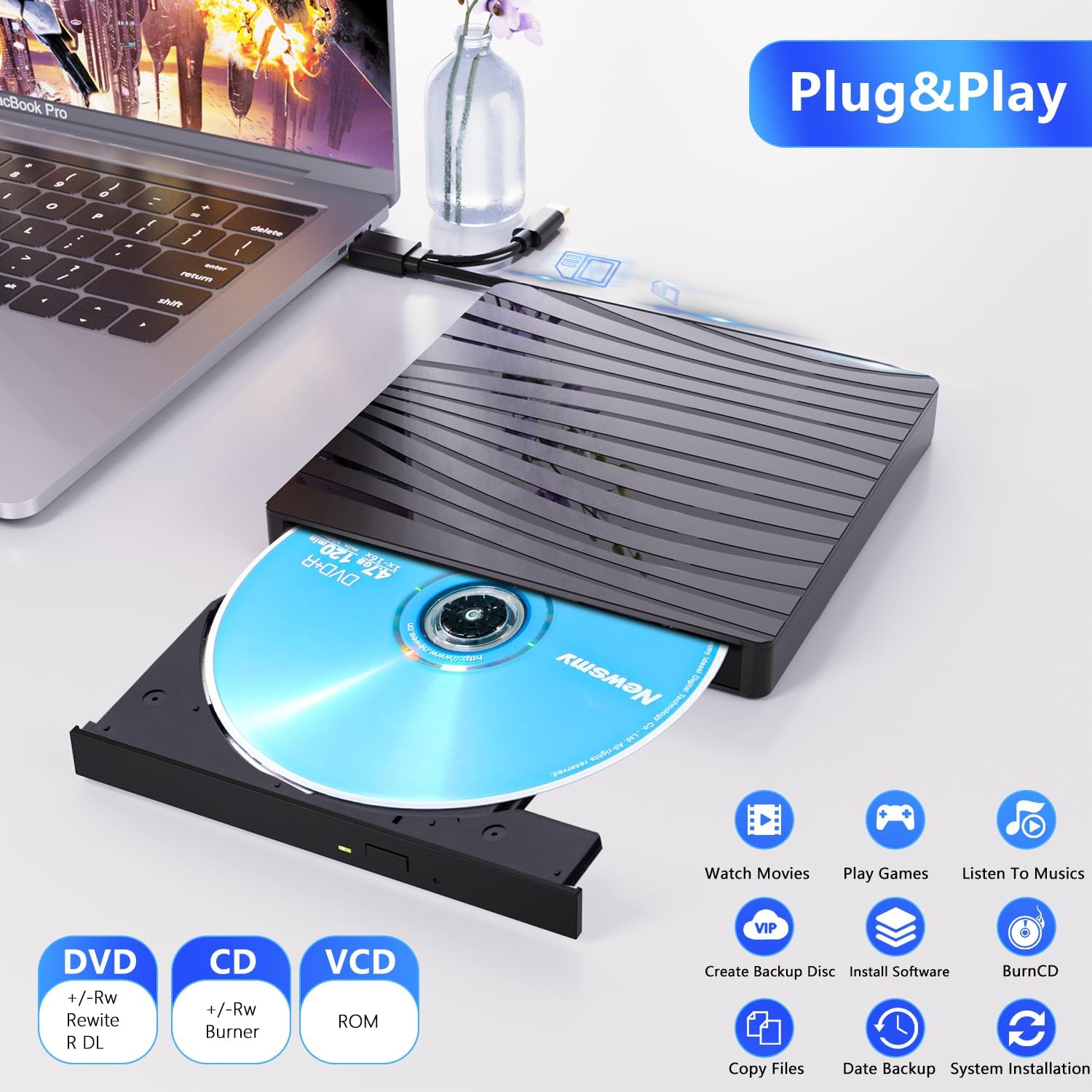 Thumbnail 2 de QDSYLQ externes DVD Laufwerk