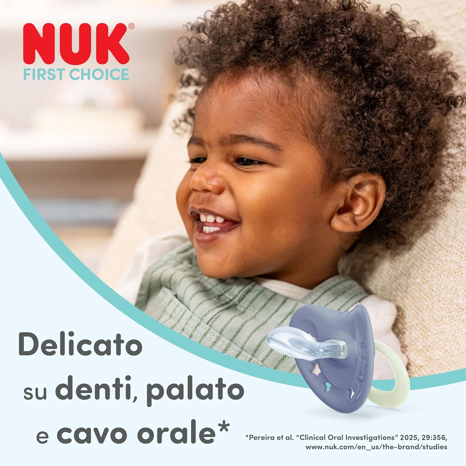 Thumbnail 2 de NUK First Choice Classic 6-18 mesi ciuccio blu