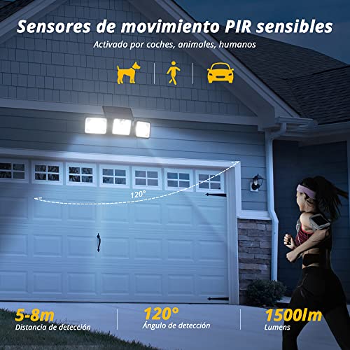 Detalle de OUSFOT Luz Solar Exterior con Sensor de Movimiento 180 LED